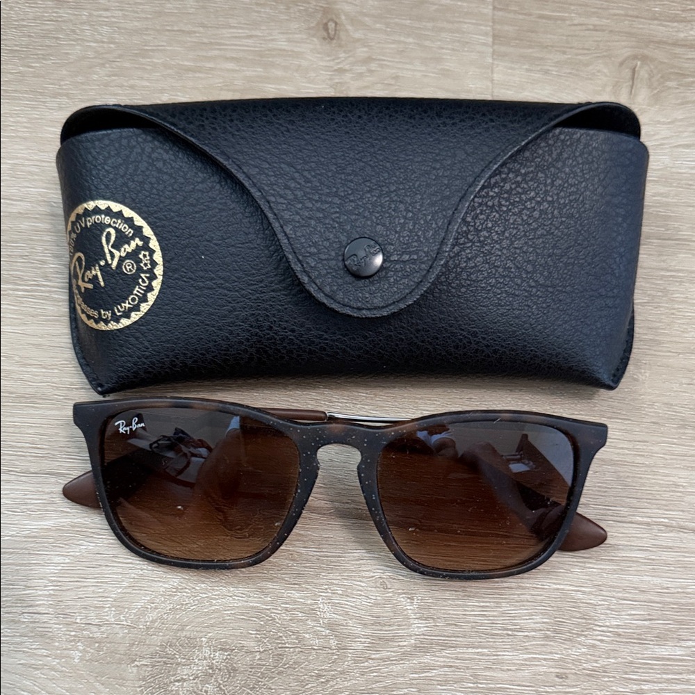 Ray-Ban Dark Brown Sunglasses with Black Case